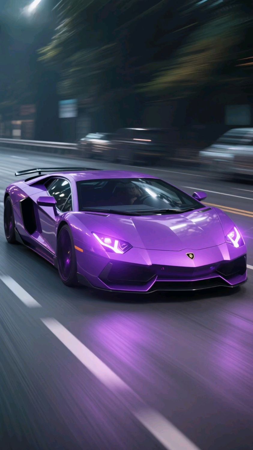 兰博基尼壁纸|世界上跑得最快的紫色车