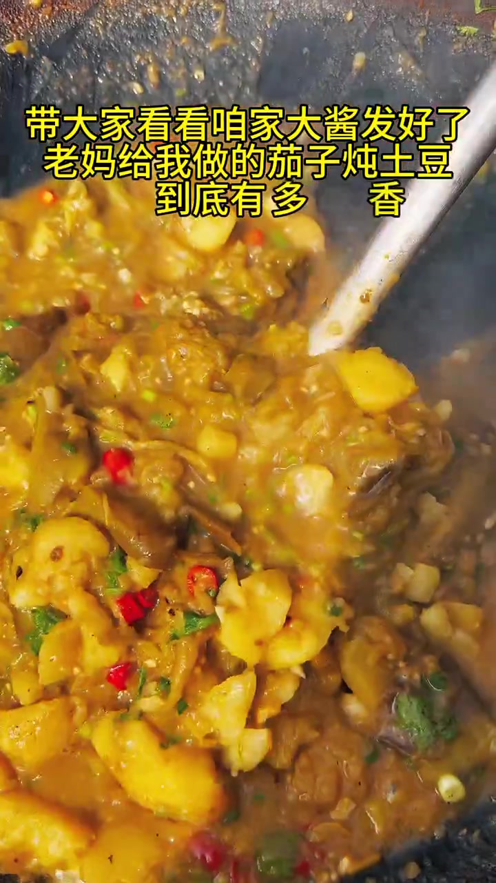 带大家看看咱家大酱发好了,老妈给我做的茄子炖豆角