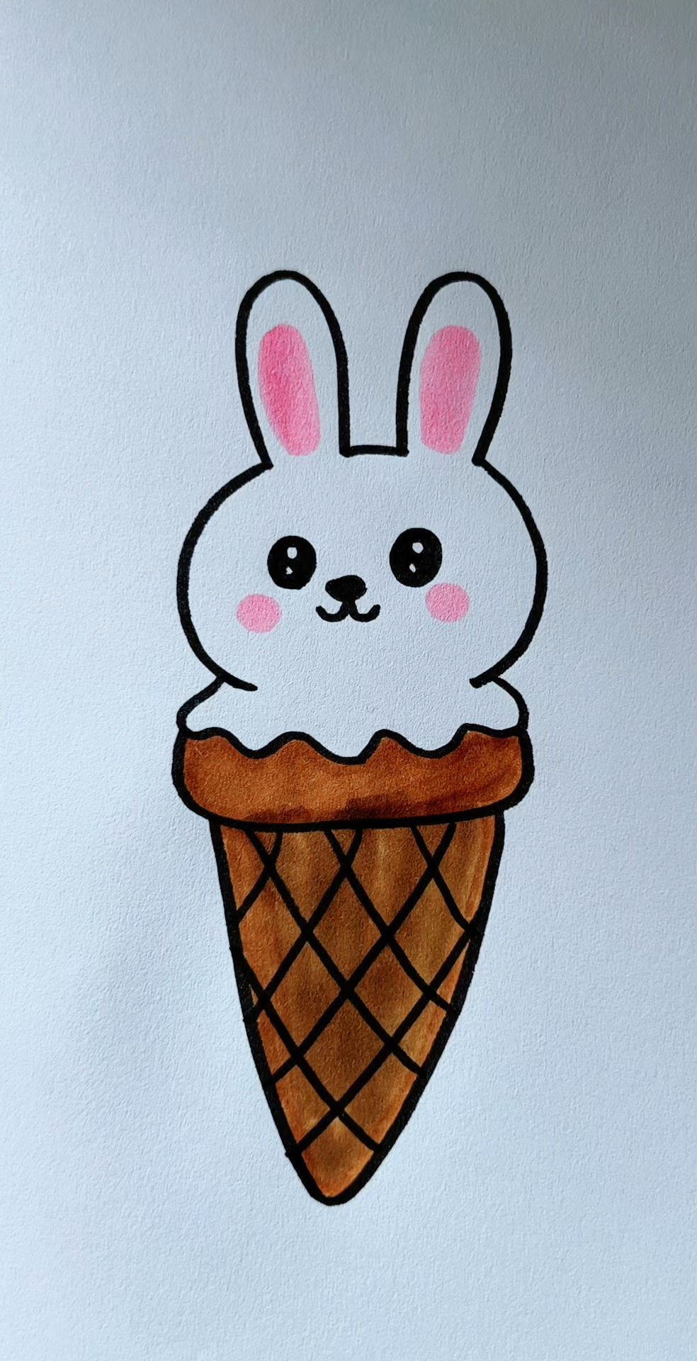 一起来画小兔子蛋糕