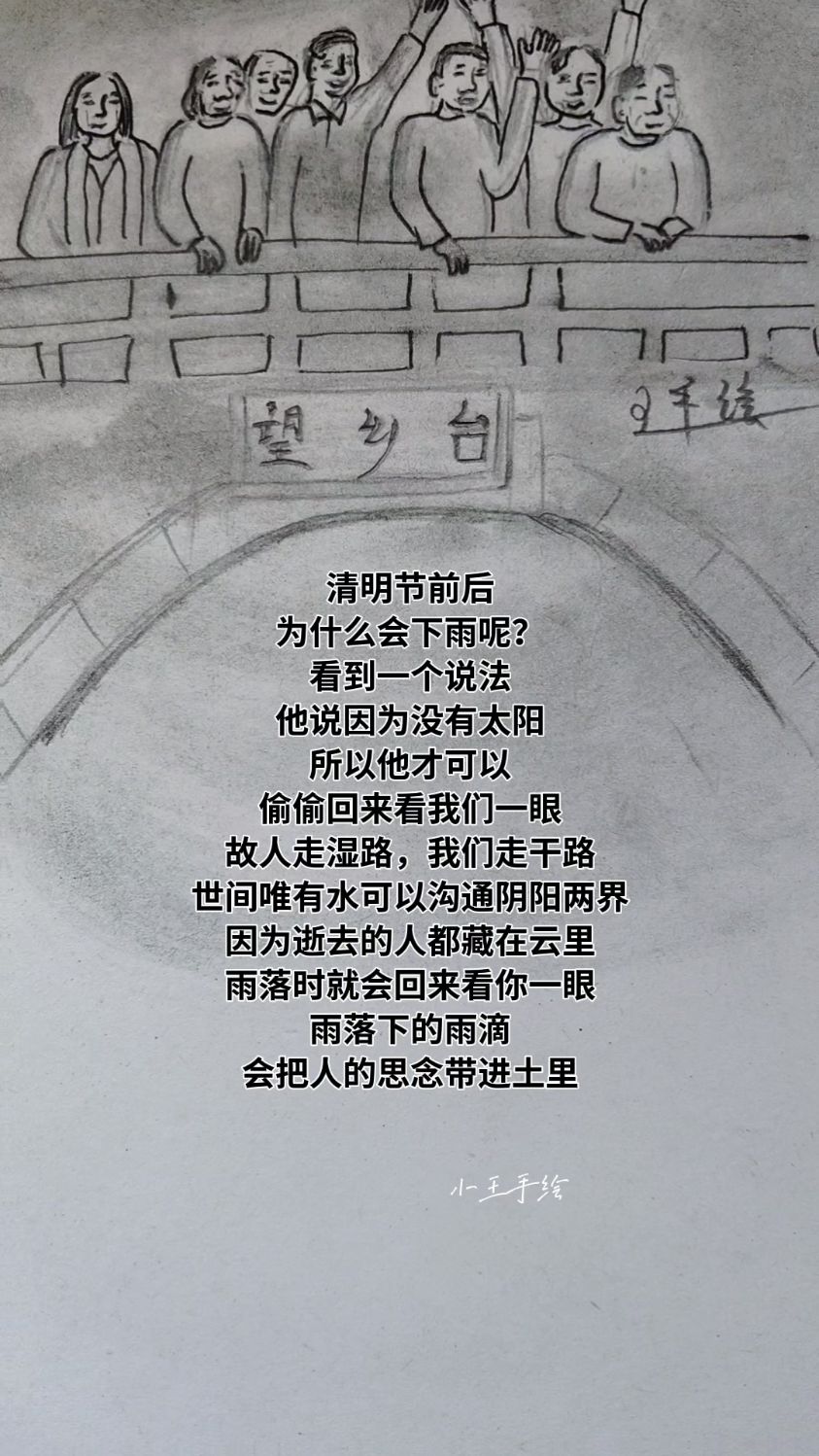 #清明节到了#愿天堂的亲人一切安好#愿天下人吉祥安康#手绘画