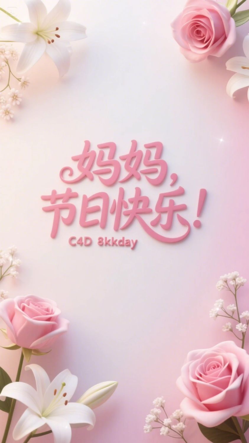 5.11母亲节快乐!浪漫温馨的母亲节海报传递浓浓的爱