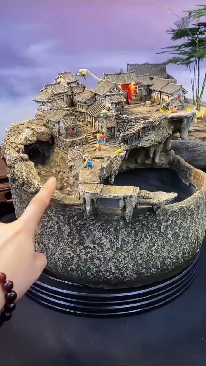 造景鱼缸,小鱼缸造景摆件