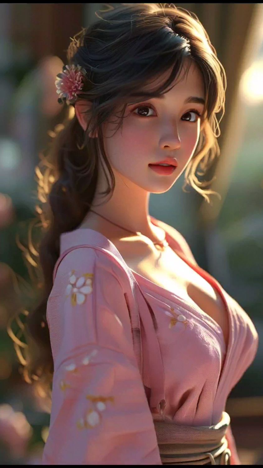 粉色少女,二次元美图,高清壁纸,极品御姐