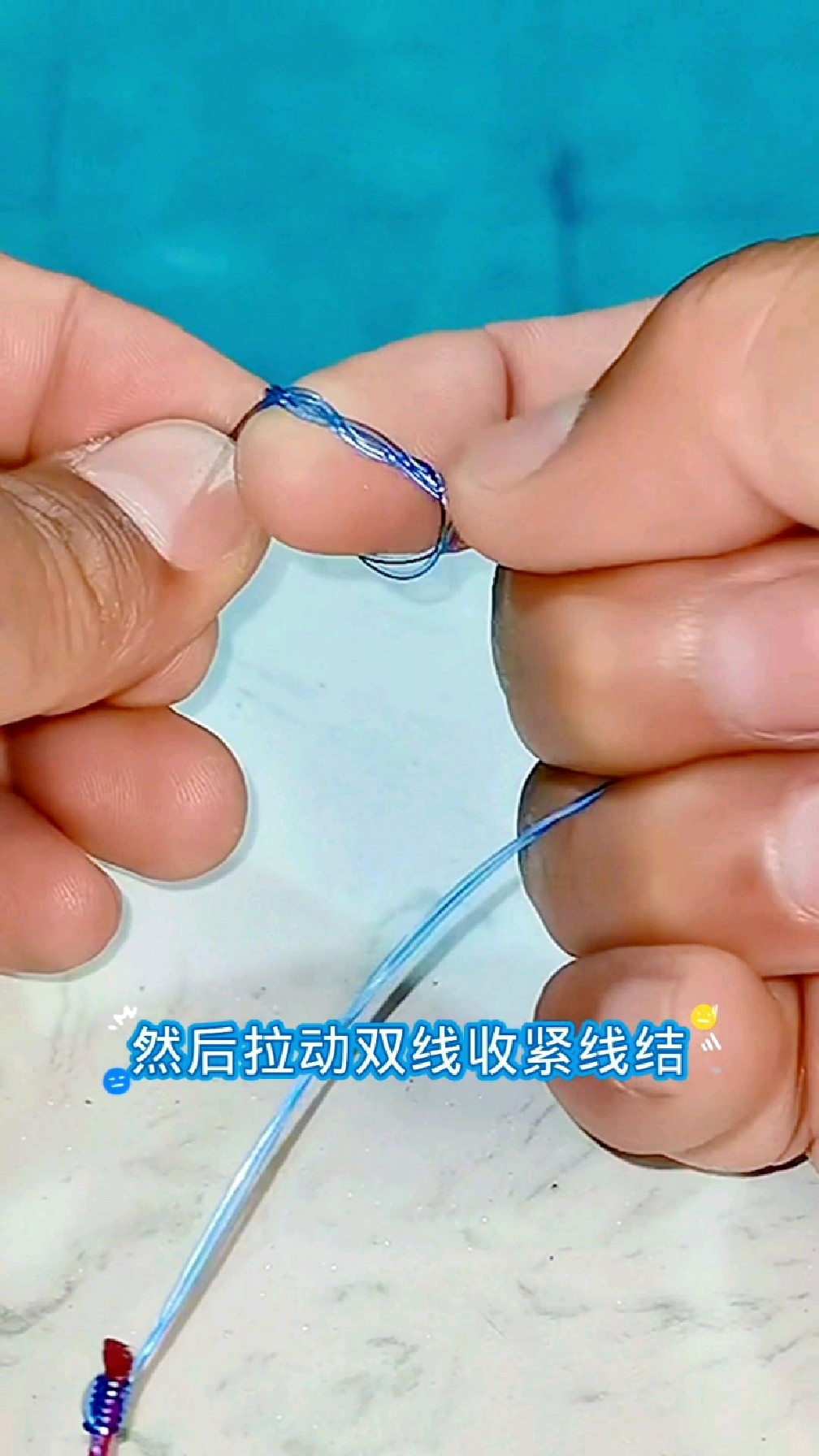 徒手子线打结的方法,其实也很简单哦!