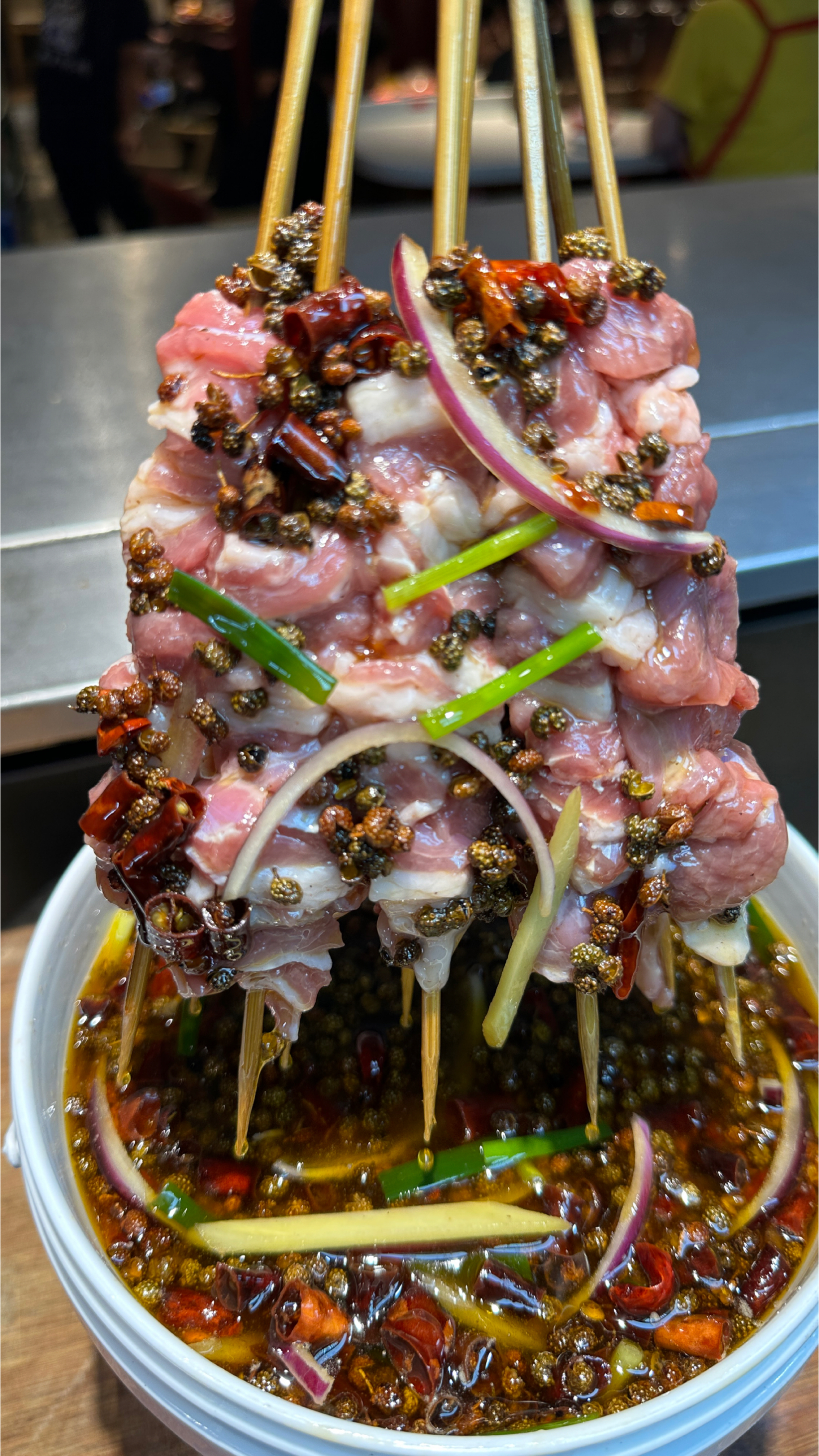 烧烤店的爆款串品糊辣羊肉