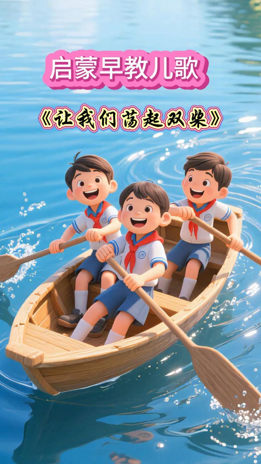 经典儿歌,小时候上学的回忆《让我们荡起双桨》#儿歌#早教儿歌