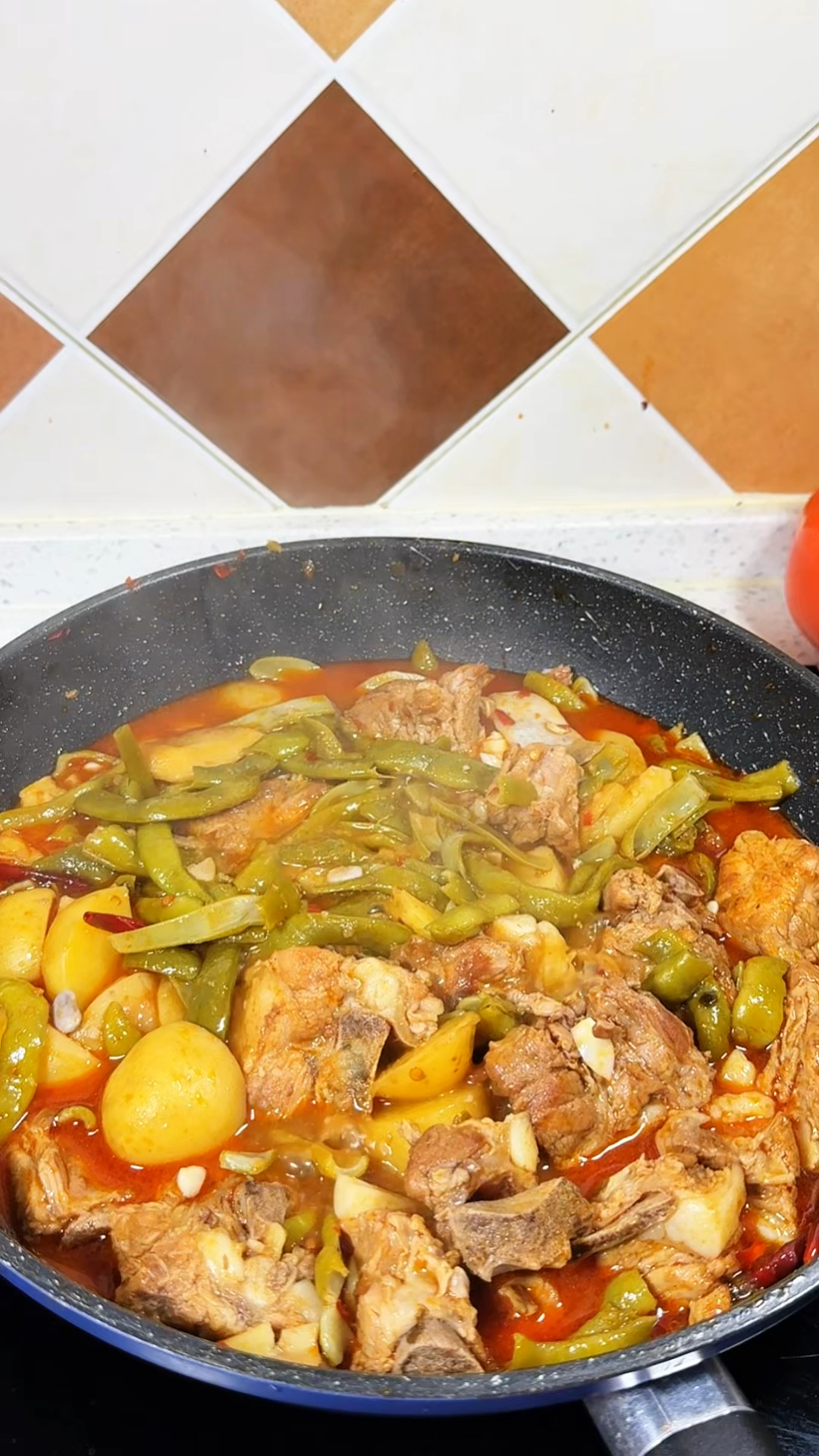 排骨豆角炖土豆像我这么做 想不好吃都难 配米饭至少两碗打底