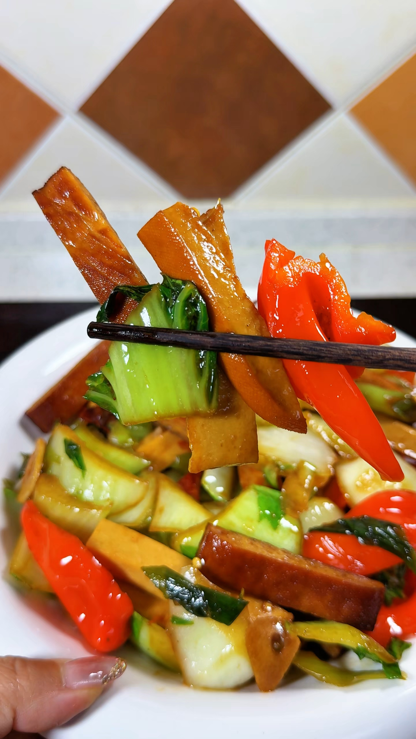 素鸡炒白菜片 普普通通的家常菜做法简单又好吃