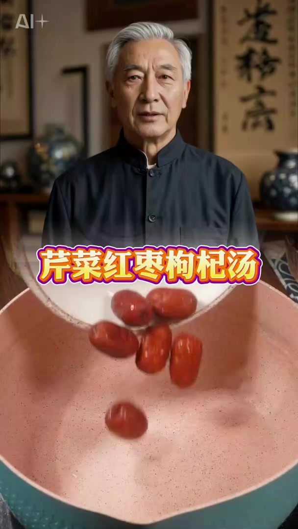 芹菜红枣枸杞汤 ，经常夜晚辗转反侧，难以入睡，别担心。