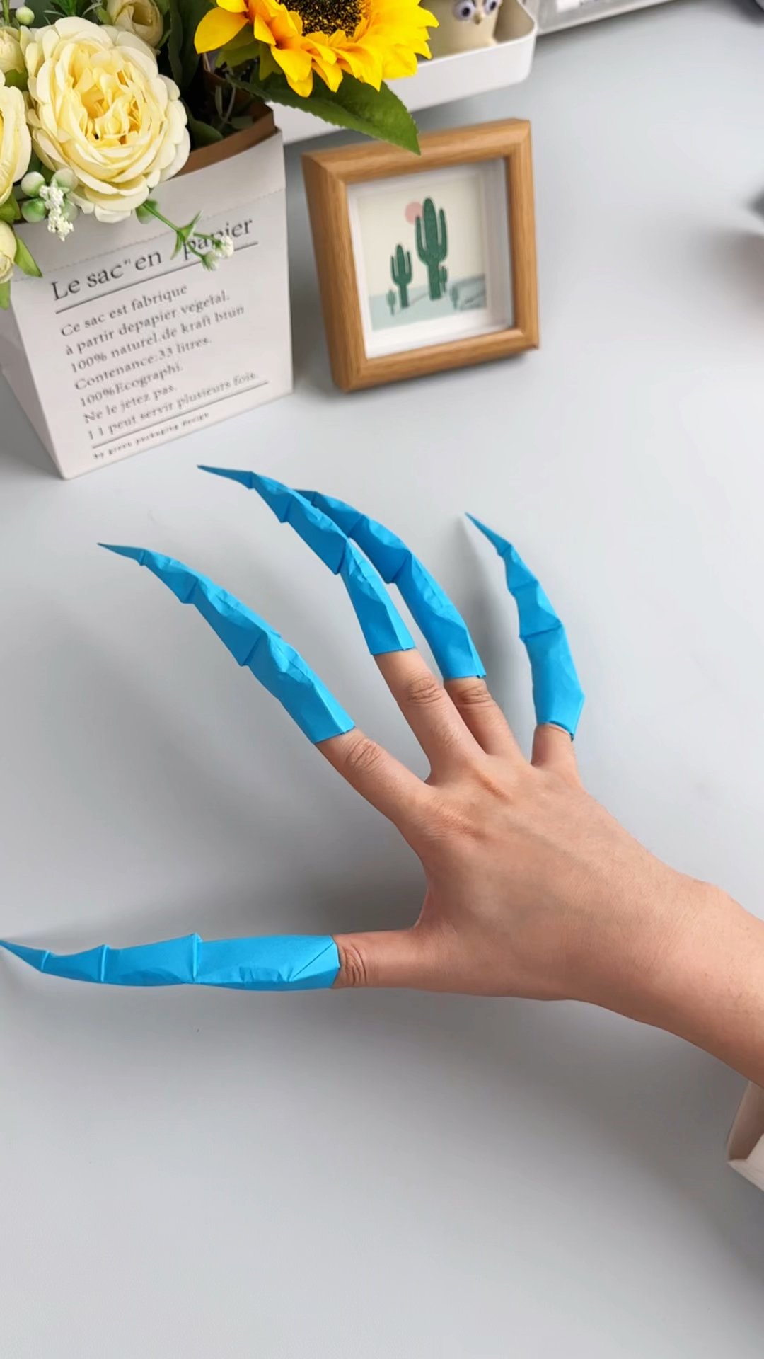 教你用纸做哪吒中敖闰的武器,裂空爪!简直太酷了