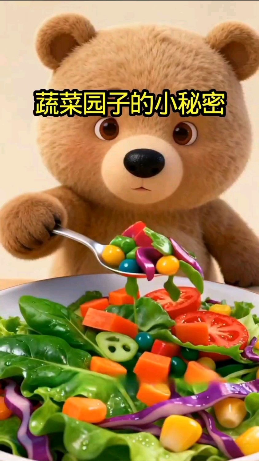 萌熊揭示蔬菜园子的小秘密,健康美味!