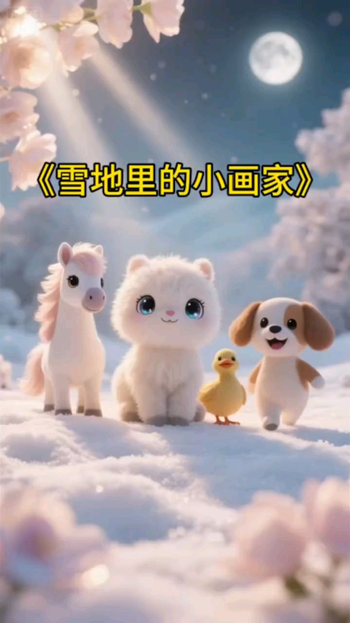 儿童早教启蒙儿歌:雪地里的小画家