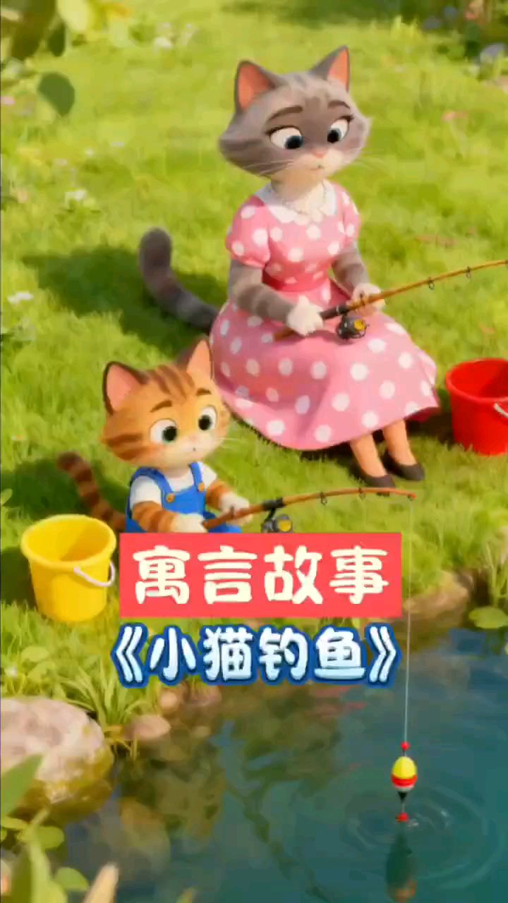寓言故事《小猫钓鱼》