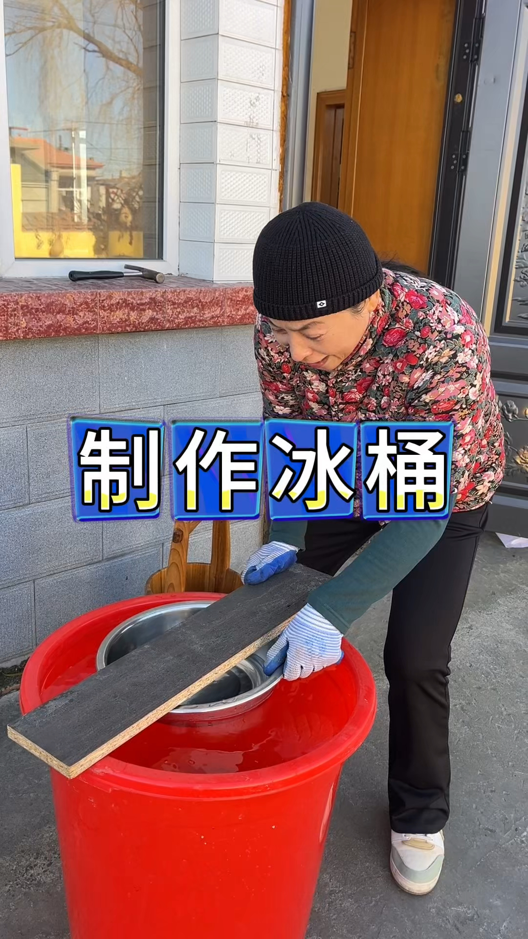 东北农村生活,猫冬冻冰桶,翠花做雪里红炖冻豆腐,正宗东北菜