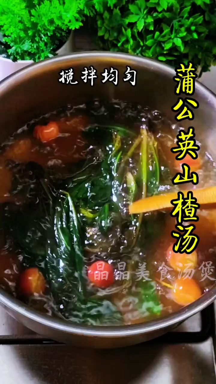 蒲公英山楂汤,美食分享