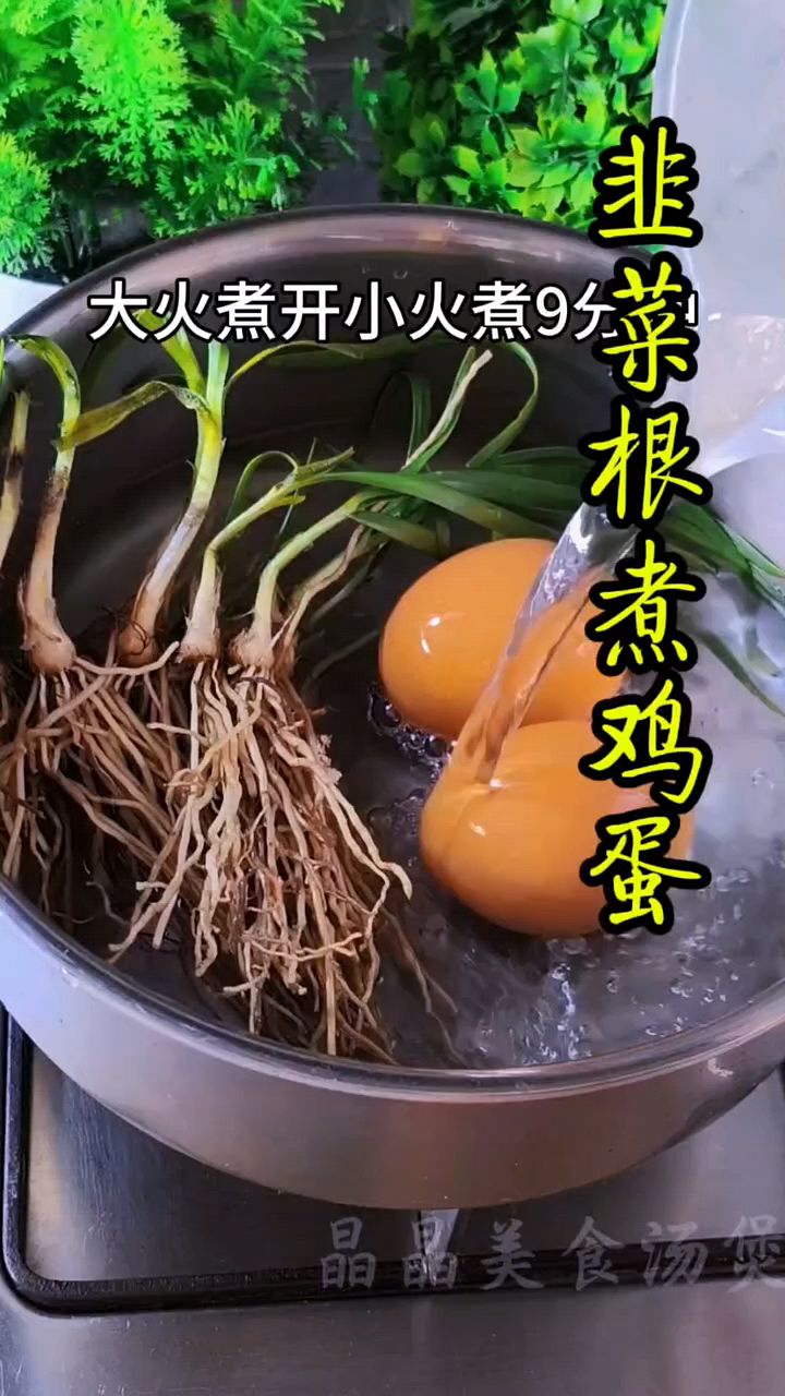 韭菜根煮鸡蛋，煮一煮居然那么好