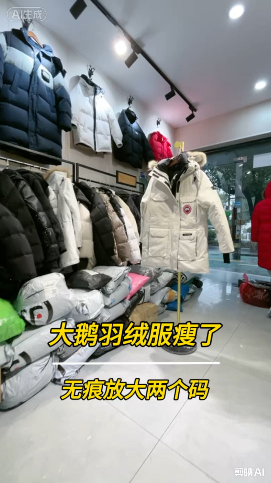 大鹅羽绒服瘦了两个码千万别送人了
