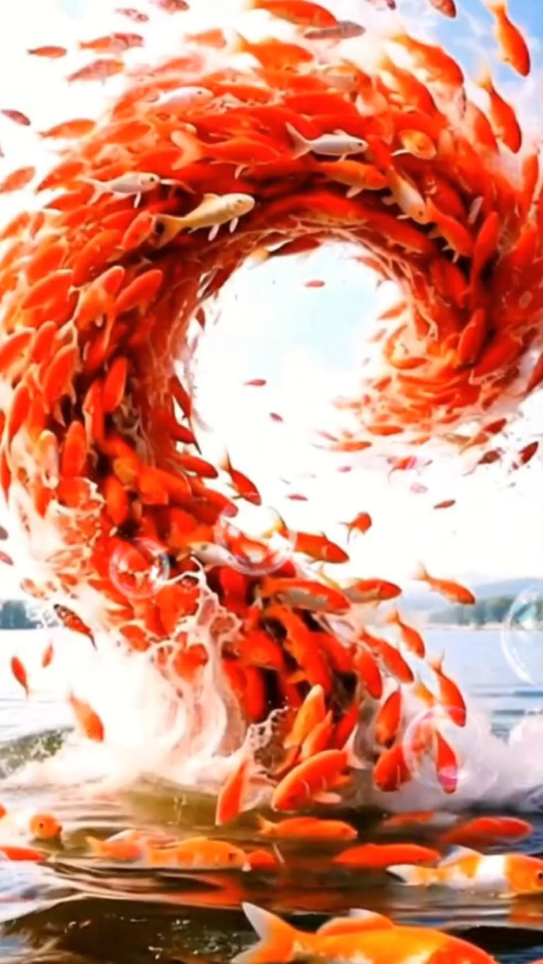 【红色鲤鱼壁纸】年年有余，好运爆棚!锦鲤跃然屏上招财纳福寓意佳