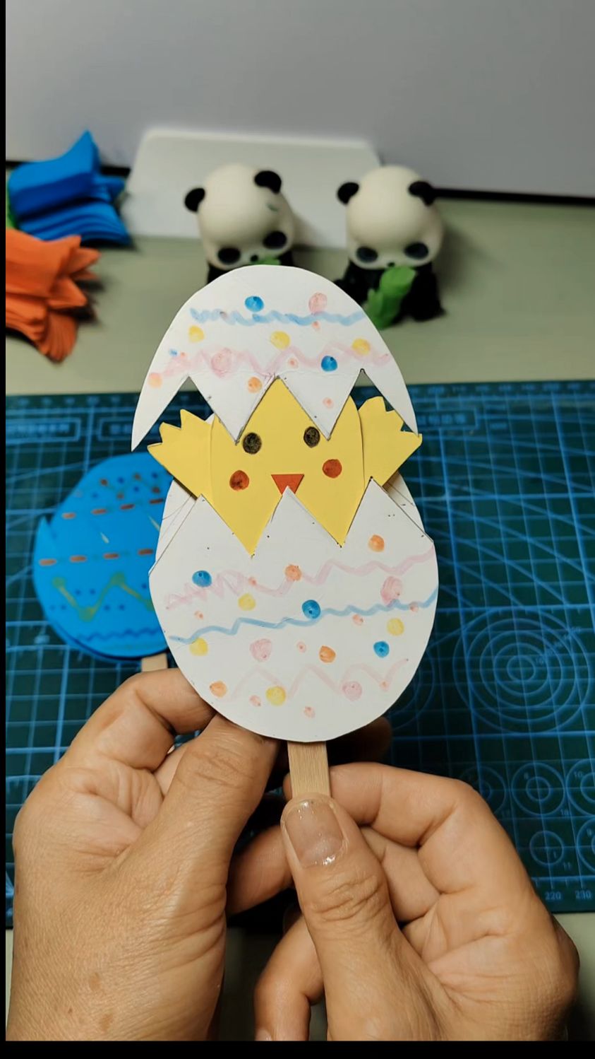 暑假陪孩子做手工系列之《小鸡破壳》亲子手工幼儿园手工