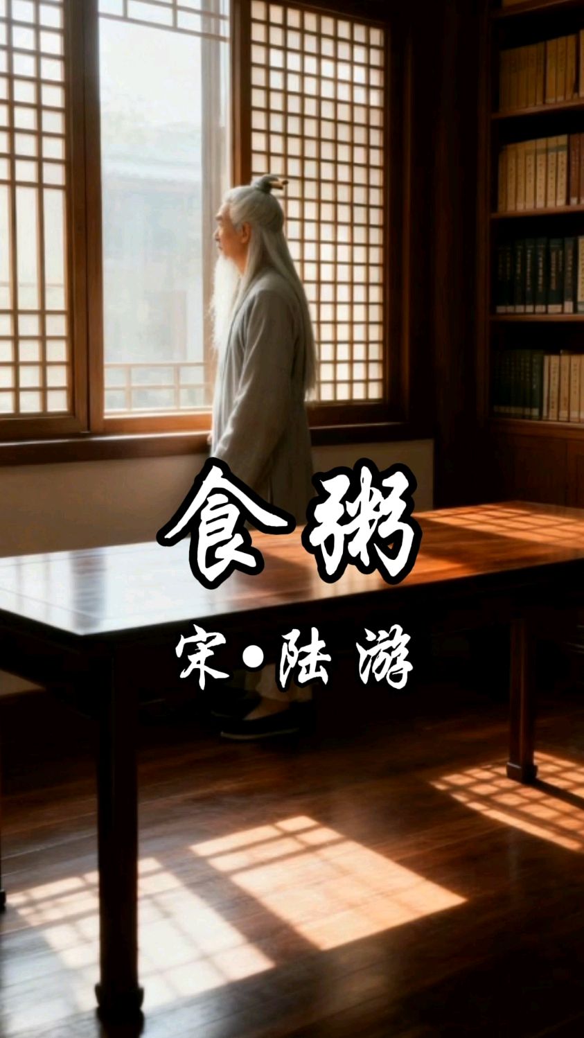 人间至味是清欢:陆游《食粥》里的养生之道#诗词#陆游