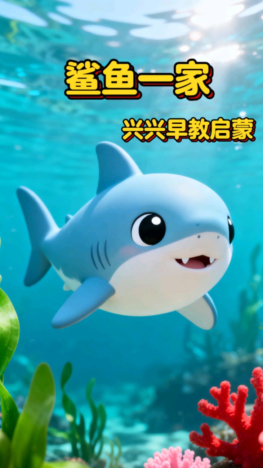 超级好听的启蒙早教儿歌《鲨鱼一家》