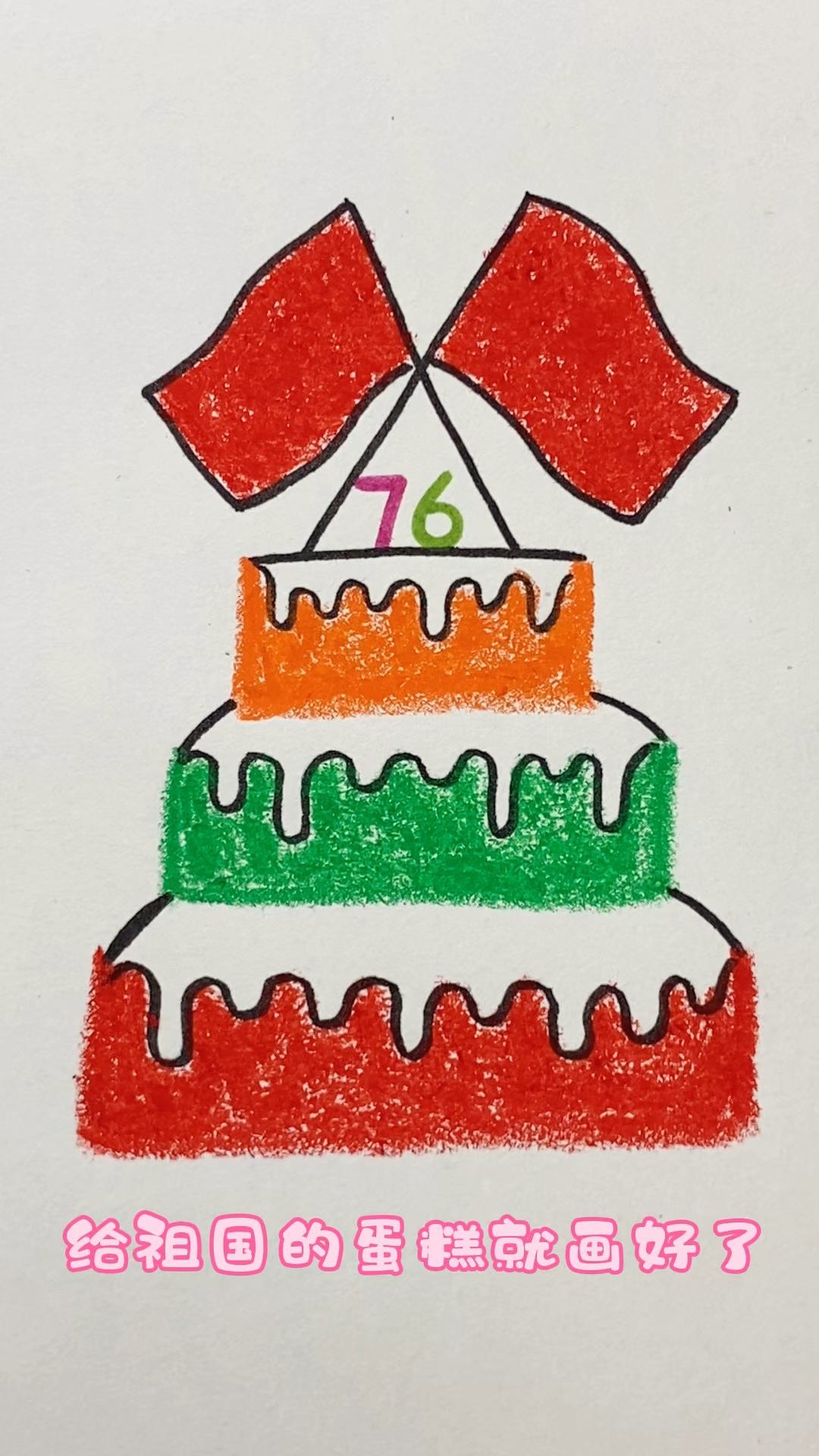 国庆节主题画，祝祖国母亲生日快乐