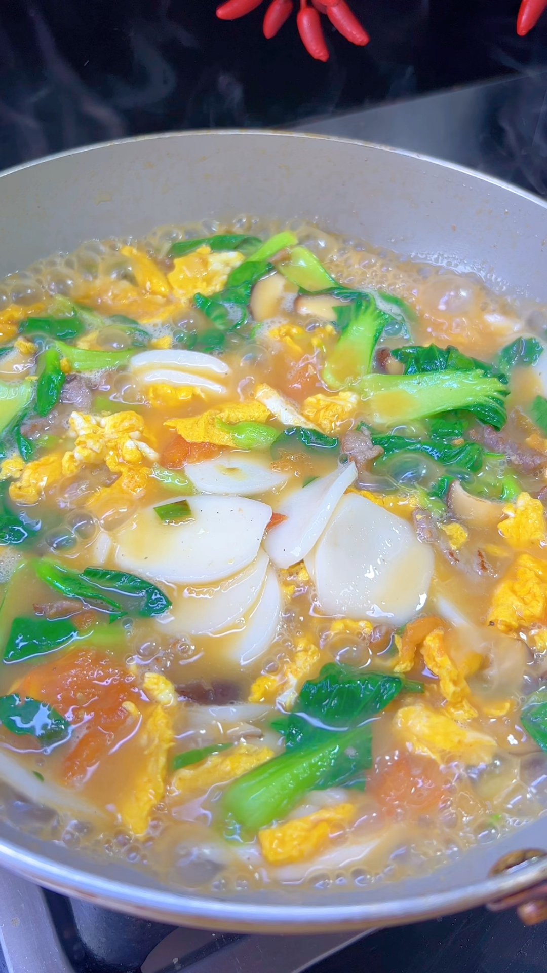 不想做饭你就简简单单做一锅热呼呼糯叽叽的年糕汤,软糯Q弹,香