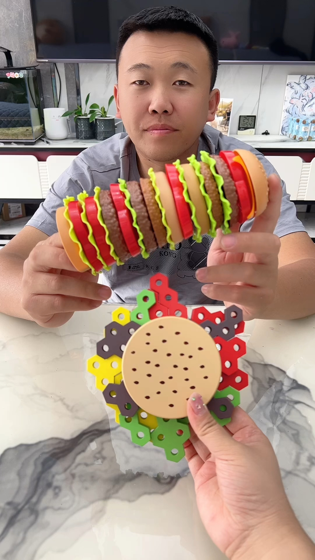 我的汉堡拼的对么？