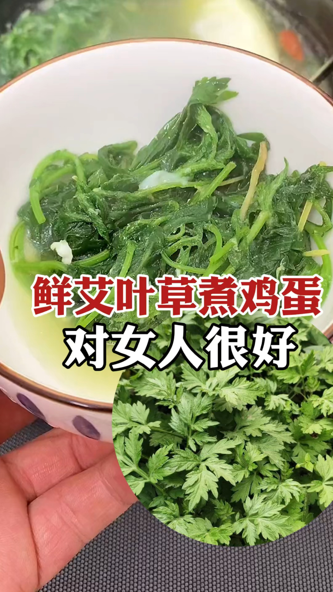 新鲜艾叶煮鸡蛋你吃过吗?特别是女性朋友,可以了解一下