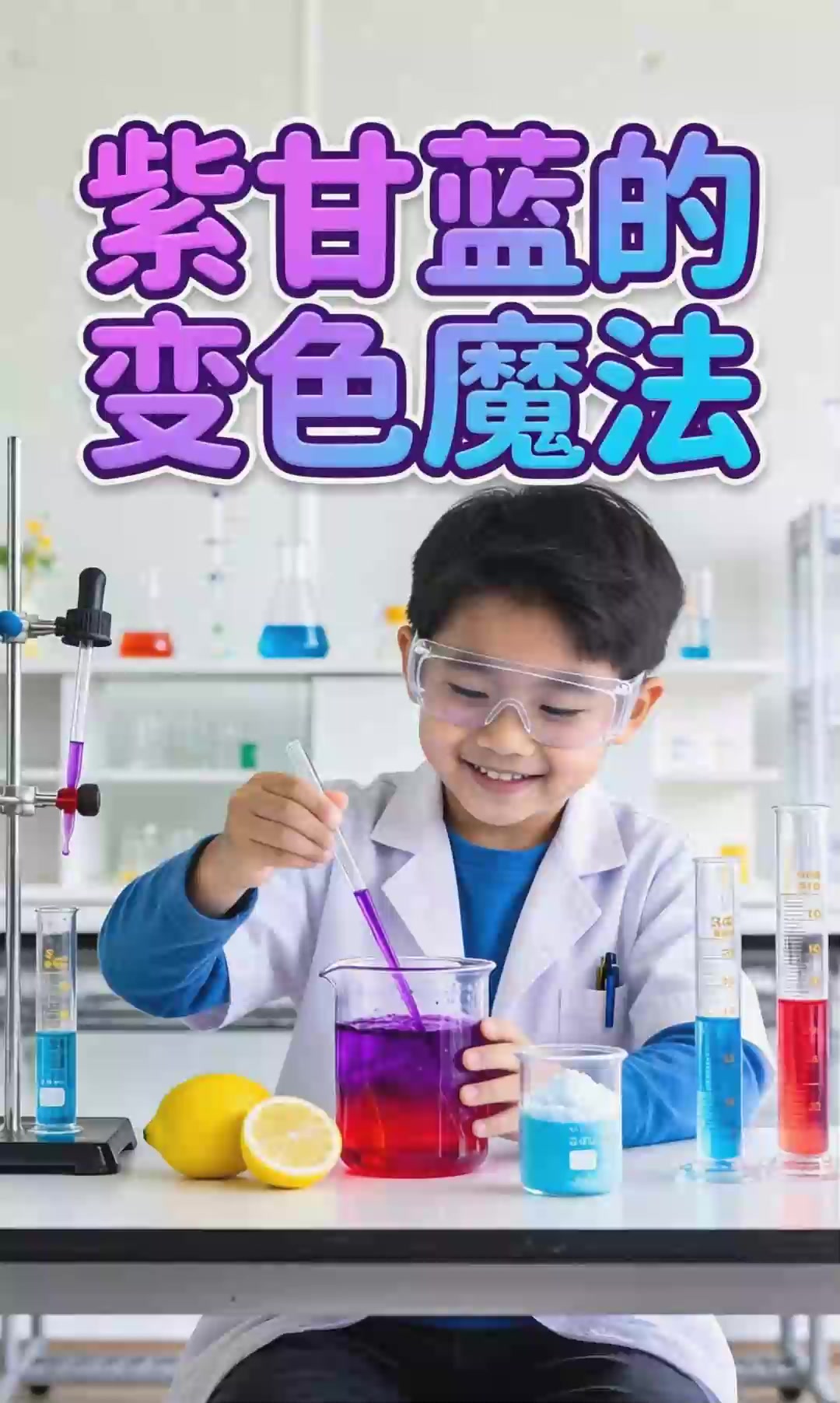 自制酸碱指示剂，紫甘蓝汁遇见变色龙！