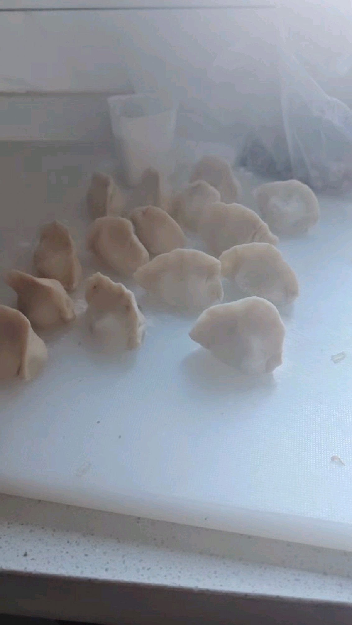 吃饺子,包的不好看