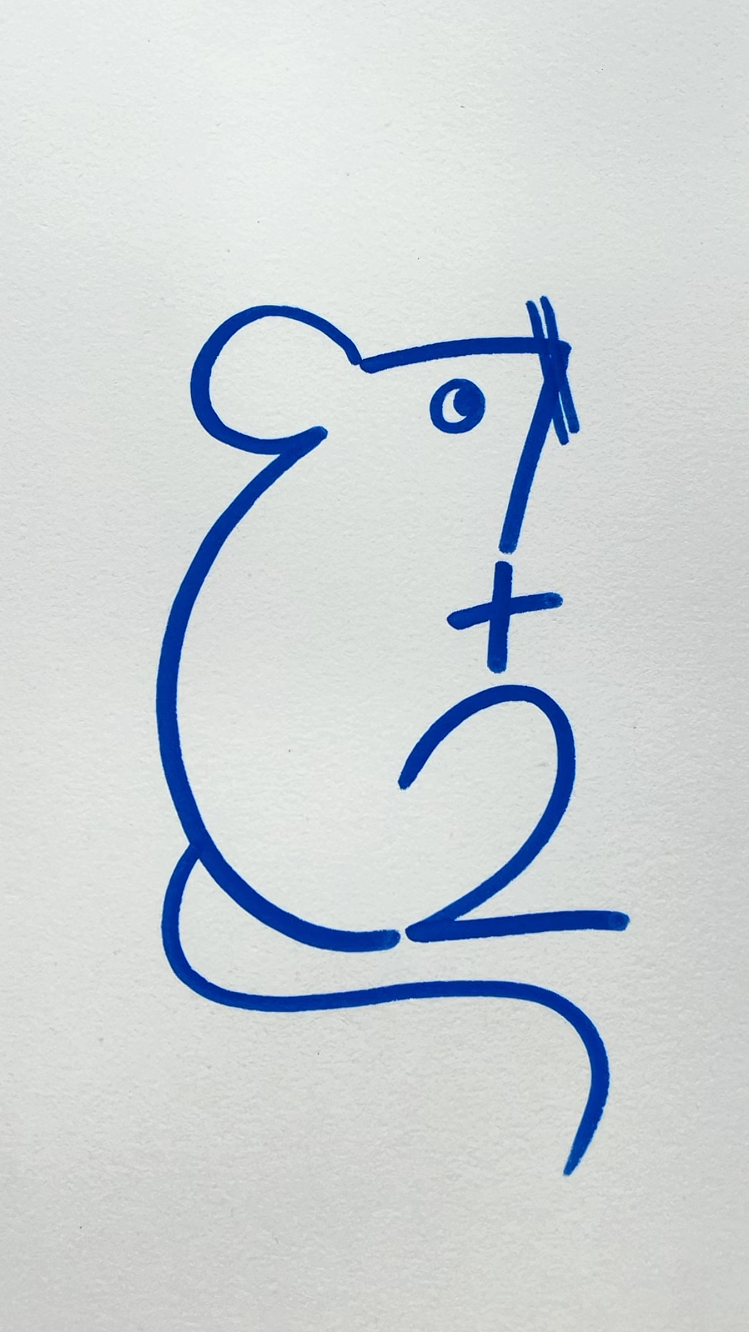 用7+2画小老鼠#小老鼠简笔画