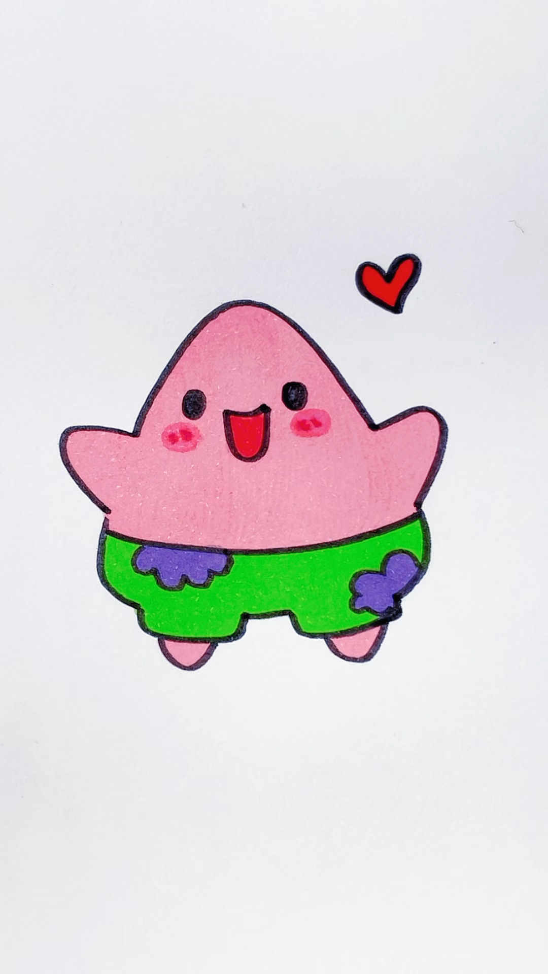 用几个v画可爱的派大星