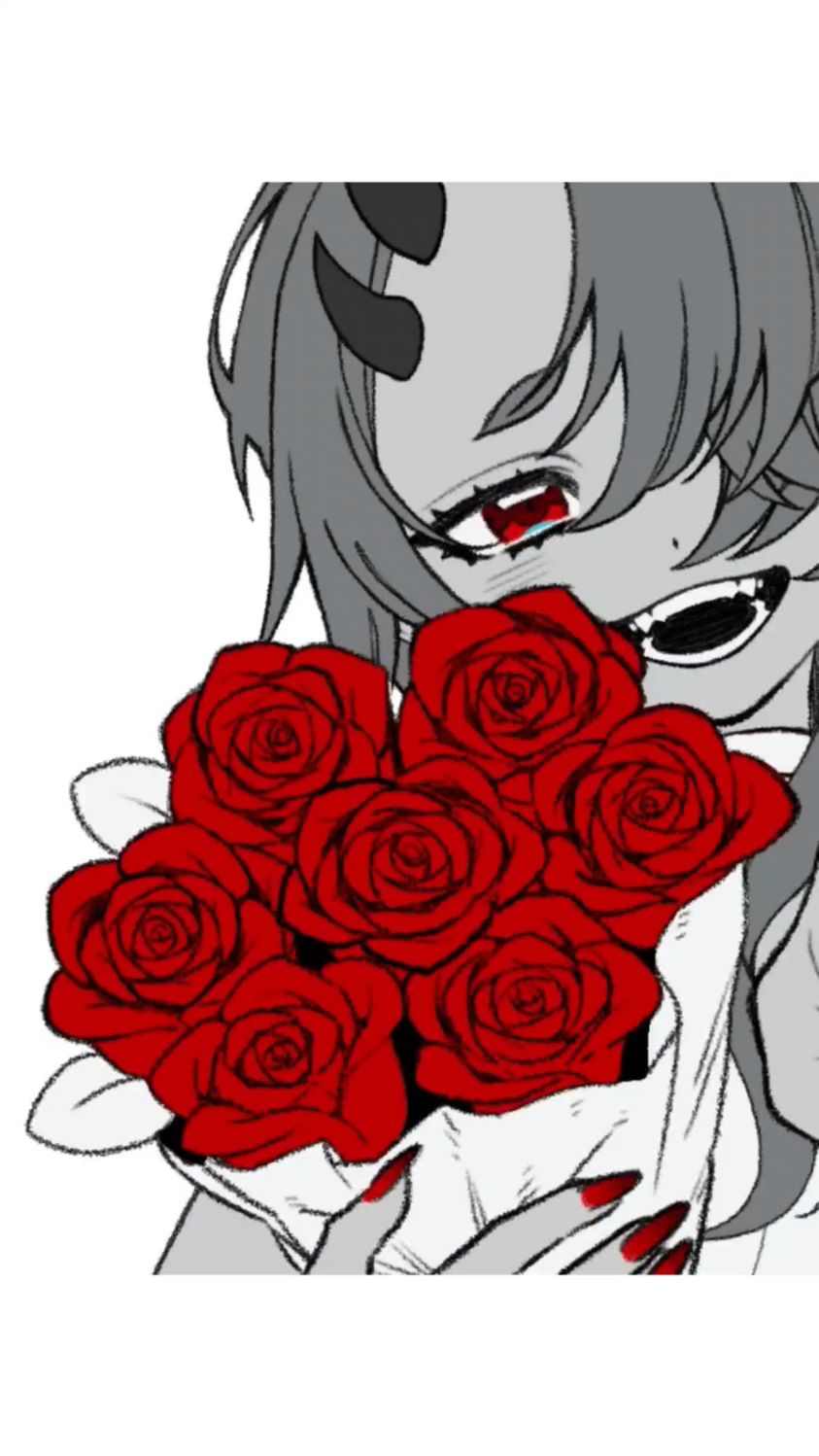 待到蔷薇花束绘成#插画 #二次元 #画渣本渣