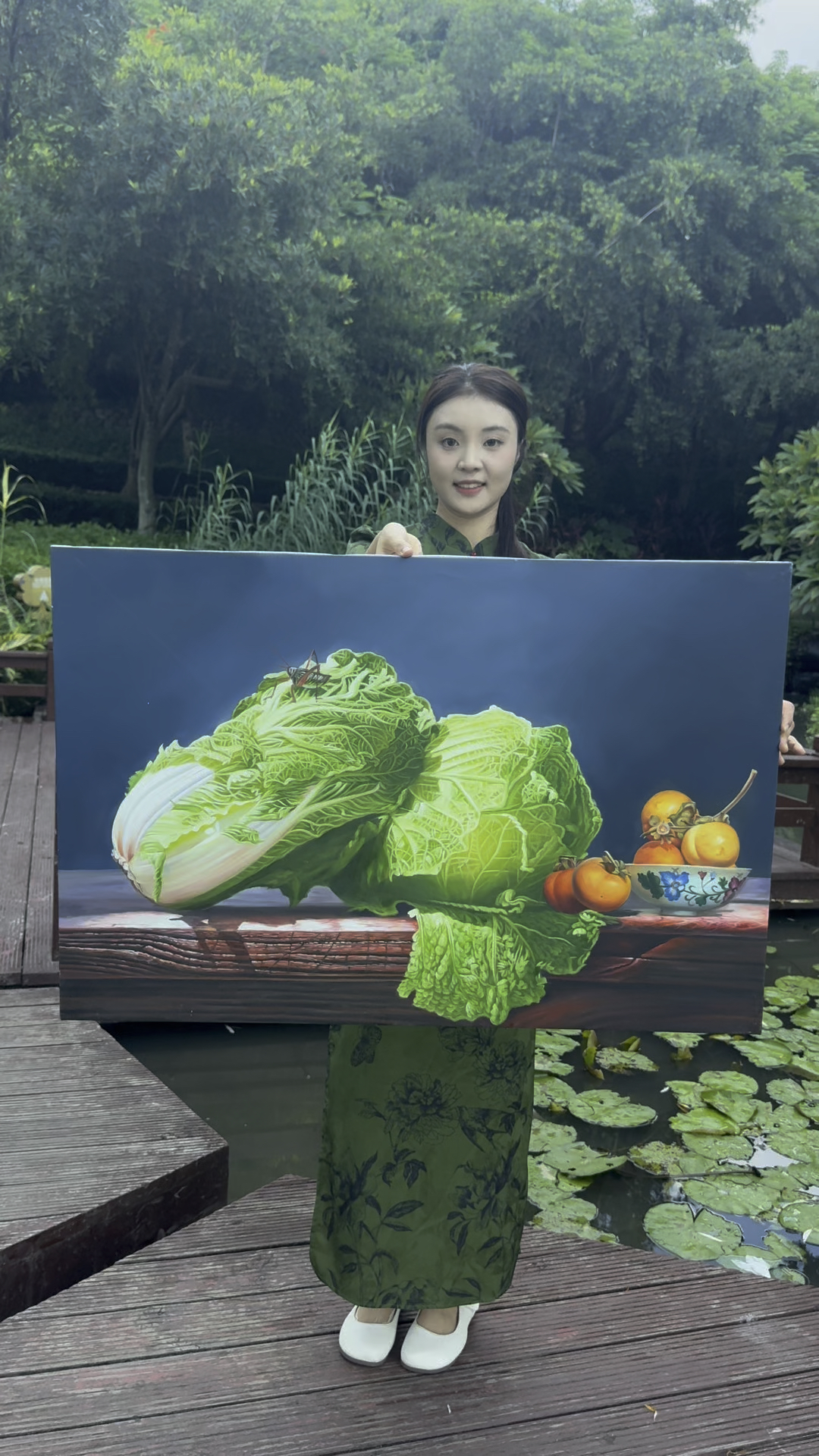 油画超写实百财柿子