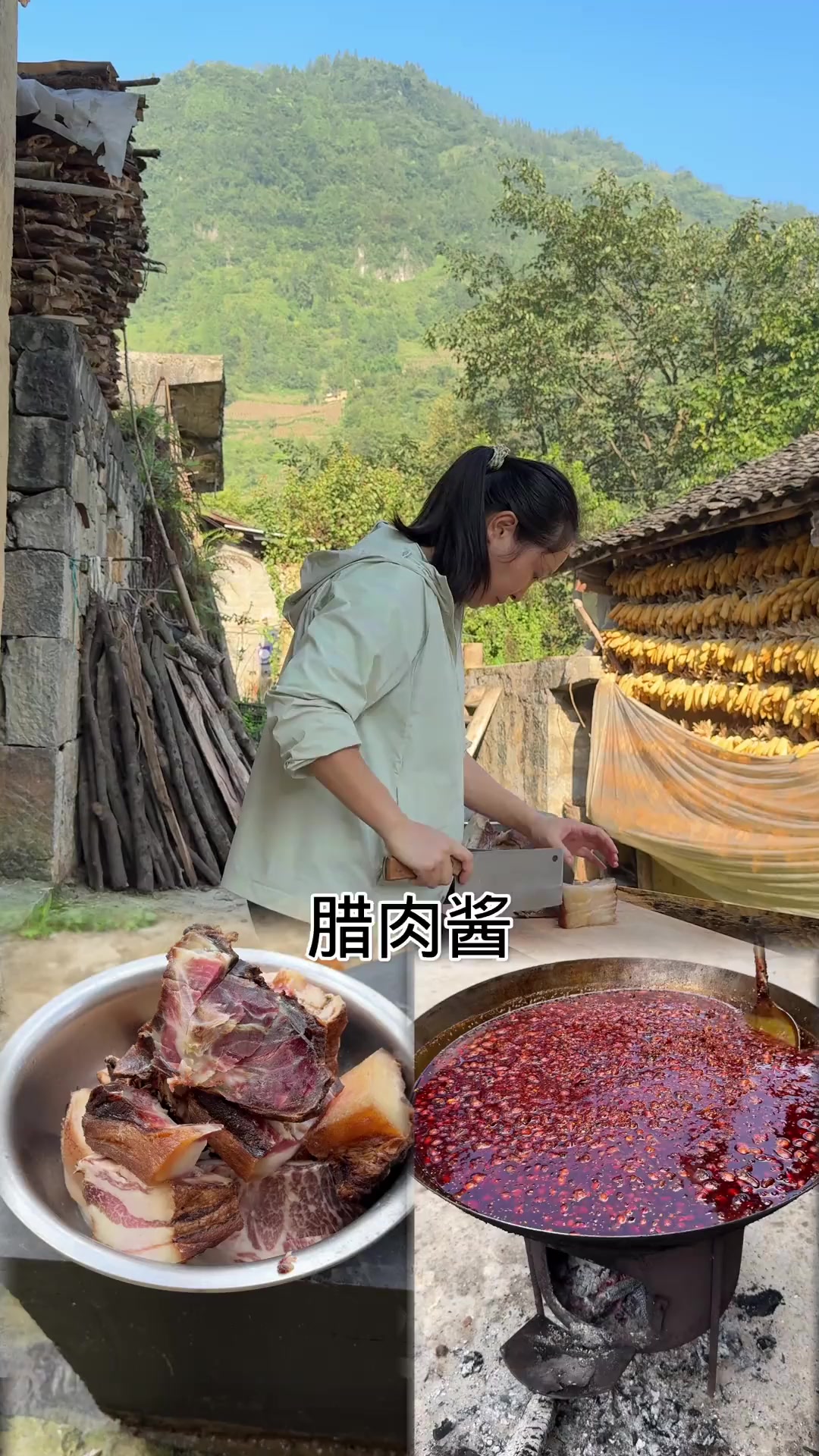 今天再做一点腊肉油辣椒酱拌面条吃