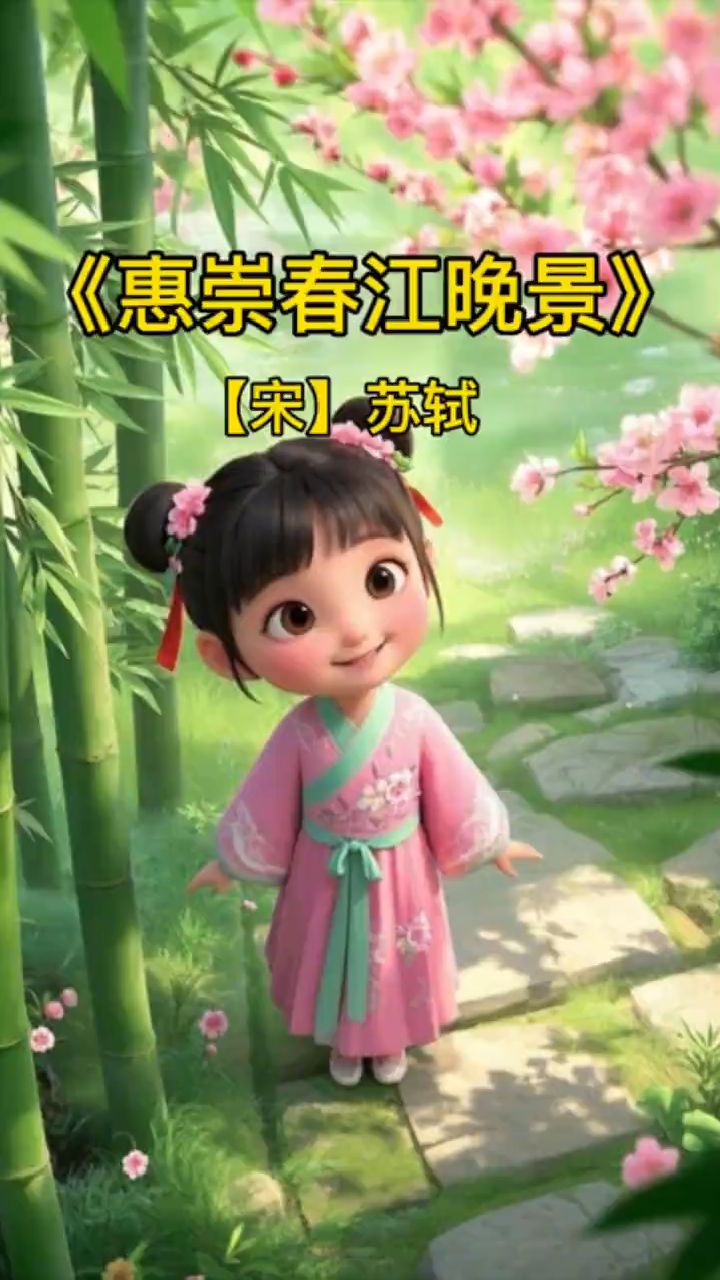《惠崇春江晚景》竹外桃花三两枝,春江水暖鸭先知。#爱上古诗词 #