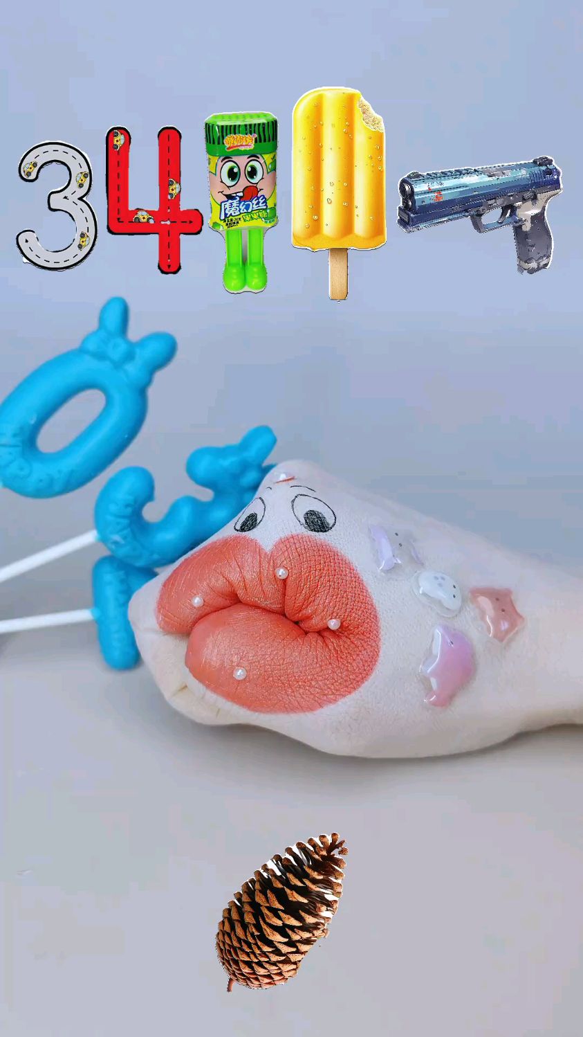 二次元美食,用模具自制的数字巧克力和香橙味果冻糕,有趣的味道