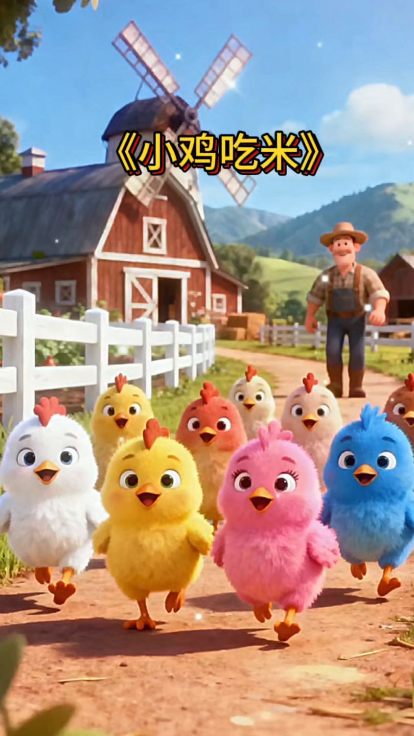 早教儿歌《小鸡吃米》