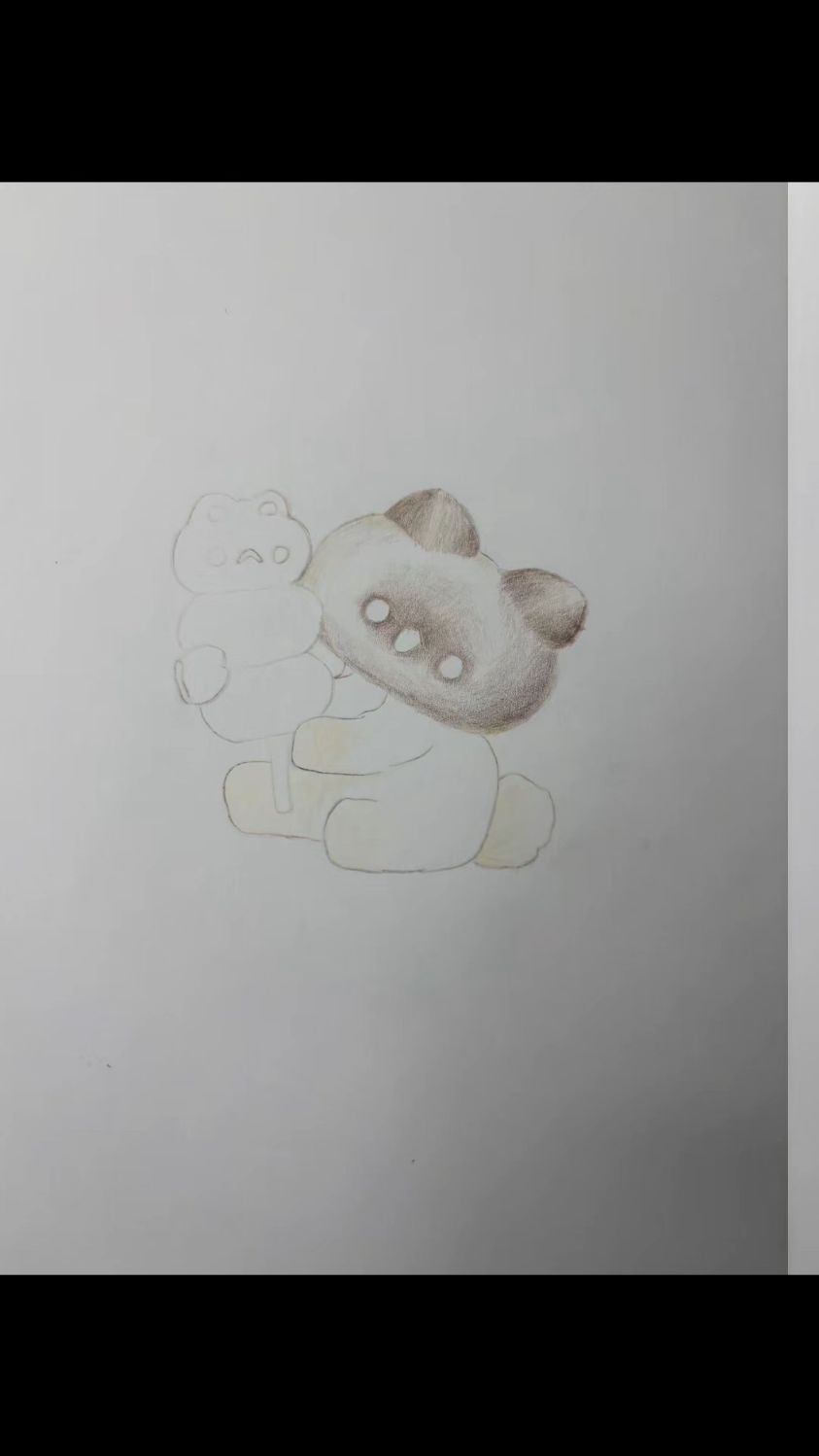 卡通小猫咪和糖葫芦画画步骤分享