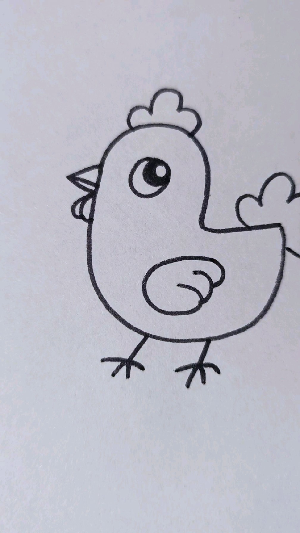 可爱的小鸡简笔画