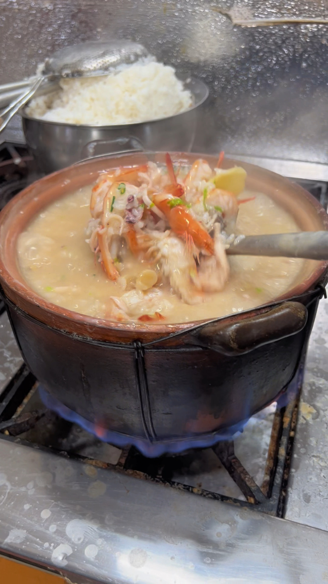 潮汕海鲜砂锅粥美食教程