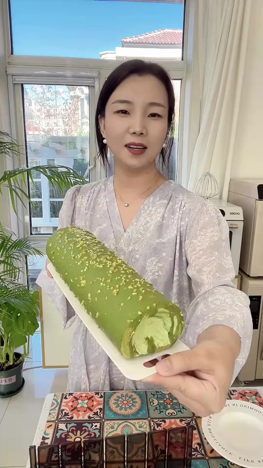 超适合会客的抹茶梦龙蛋糕卷