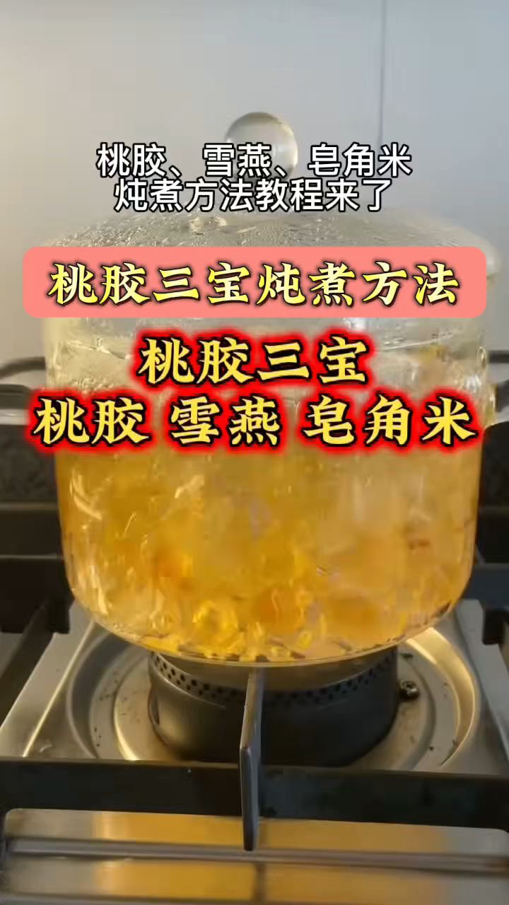 集美们喜爱的桃胶三宝炖煮方法它来喽
