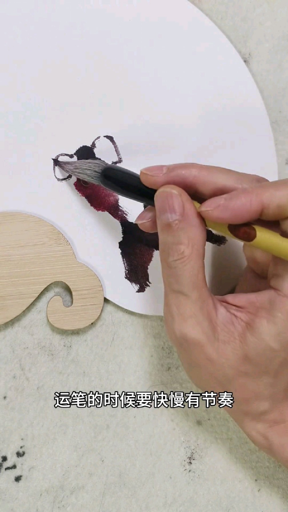 30秒教你画，团扇小金鱼