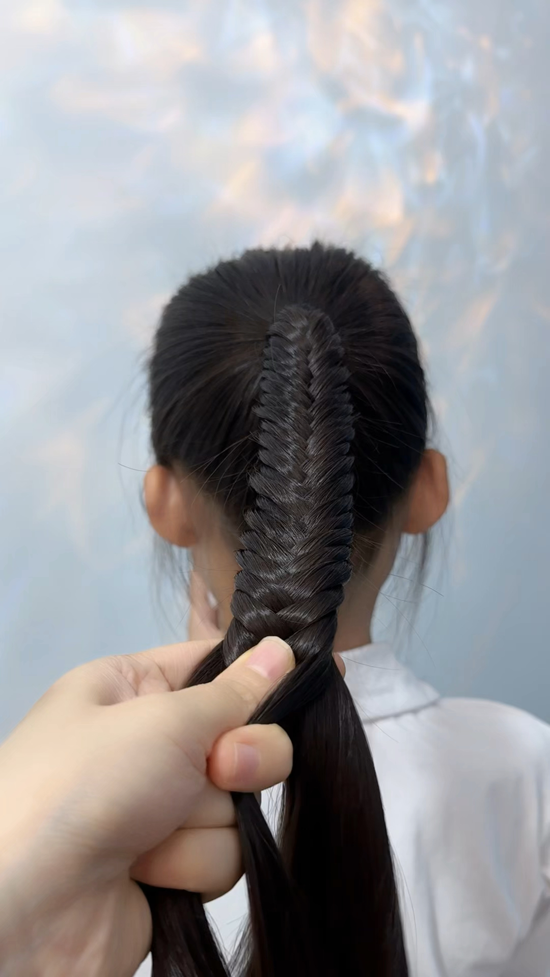 鱼骨马尾辫丸子版教程