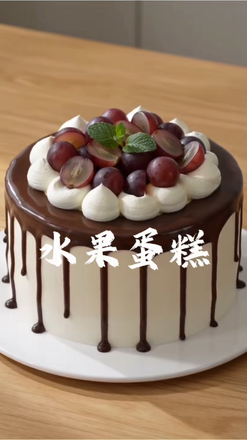 加了巧克力的水果蛋糕！！！