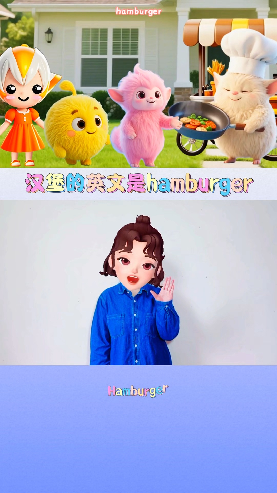 汉堡包的英文是hamburger