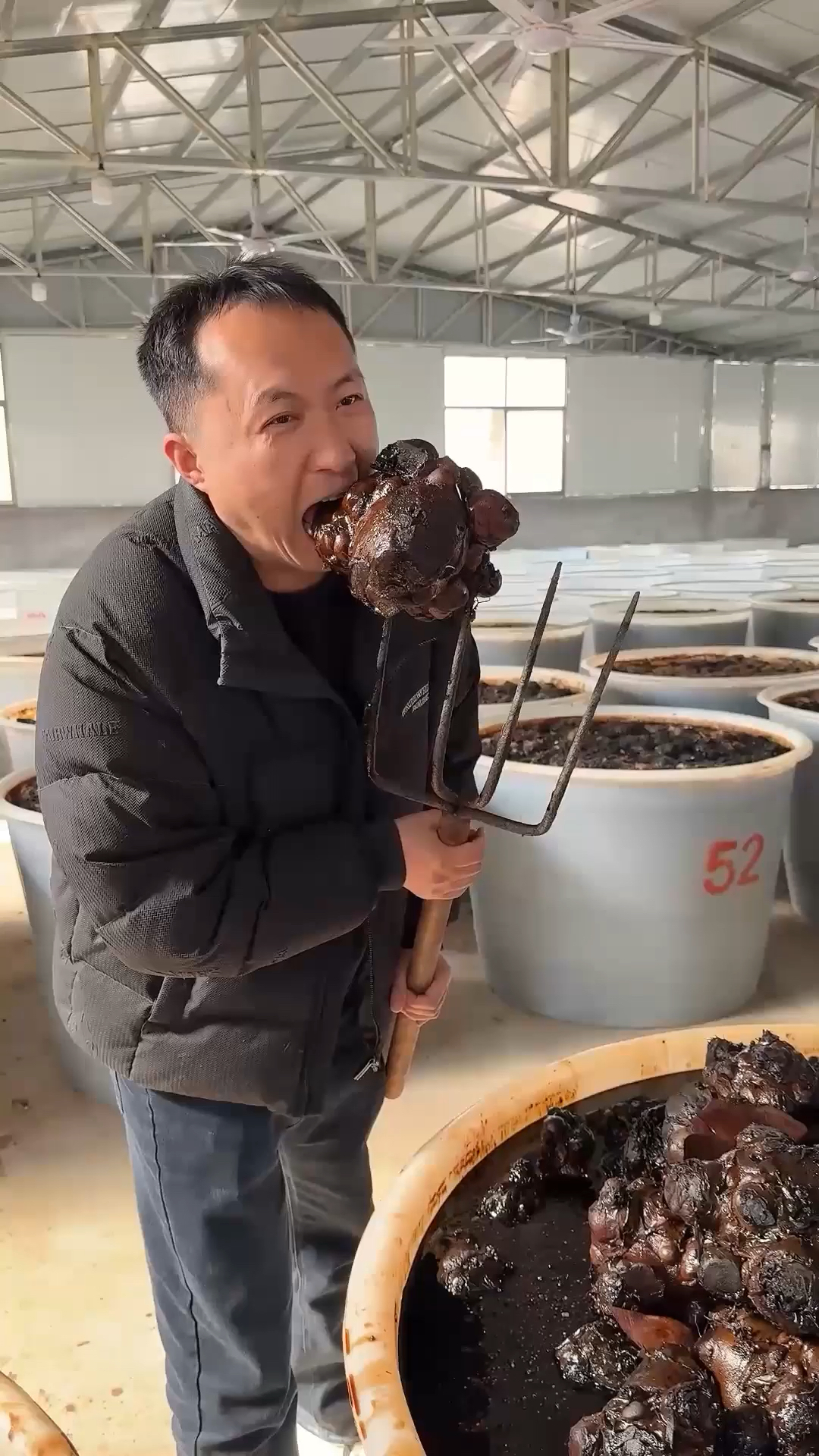 山东大哥卖狮子头咸菜,68一斤酱油腌2年,比牛肉好吃还划算