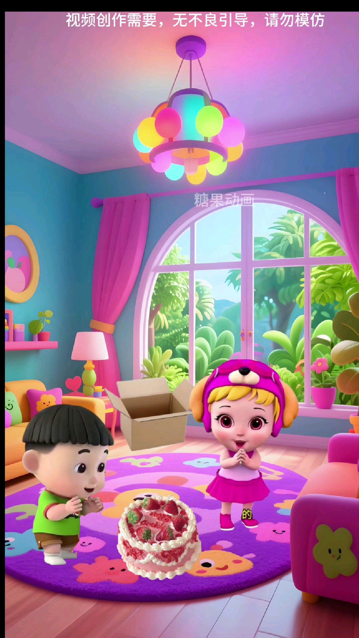 门口外的生日蛋糕